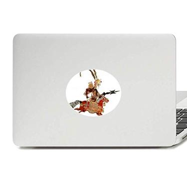 Imagem de Adesivo de notebook com emblema de vinil para mulher corajosa com cabeça de brinquedo de sombra, decalque para notebook