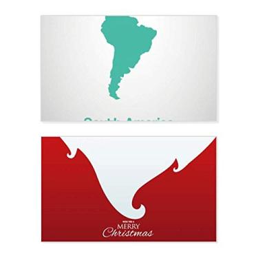 Imagem de Mapa de ilustração verde da América do Sul feriado, feriado, cartão de felicitações, mensagem de Natal