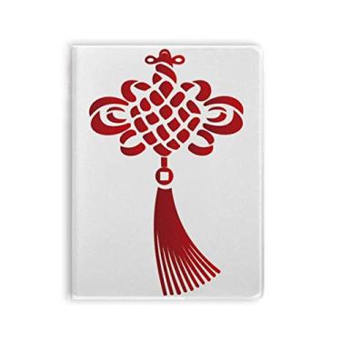 Imagem de China Knot Red Safety Pattern Notebook Gum Cover Diary Soft Cover Diary