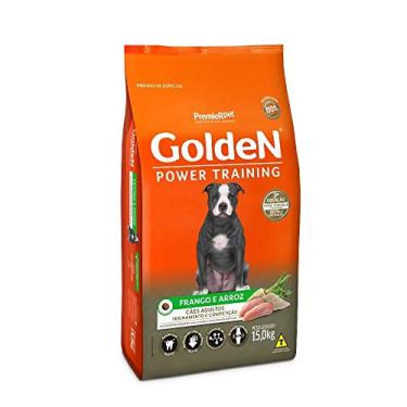 Imagem de Ração Golden Power Training para Cães Adultos Sabor Frango e Arroz, 15kg Premier Pet Para Todas Grande Adulto,