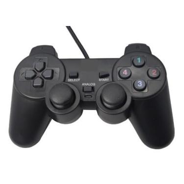 Imagem de JOYSTICK CONTROLE PC USB VIBRATION RASPBERRY TV BOX 01301 Cor:Preto