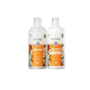 Imagem de Kit Inoar Shampoo 500ml+Cond 500ml Bombar Coconut