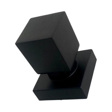 Imagem de Acabamento Quadrado Preto Fosco Registro Metal Padrão Deca
