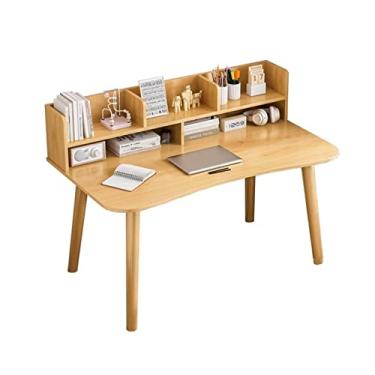 Imagem de GRFIT Mesa de computador mesa de estudo mesa de estudo combinação de estante de casa dormitório mesa de estudo moderna simples mesa de computador portátil