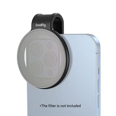 Imagem de SmallRig Clipe de filtro para iPhone 12/13 Series, adaptador de filtro magnético de fixação de filtro de celular de 52 mm para Samsung Galaxy S22/S22+, para Huawei Mate 40/P40 Pro funciona com filtros externos -3845