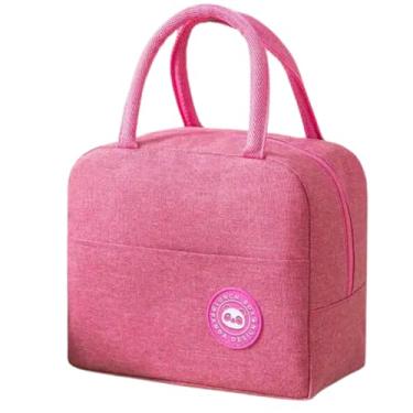 Imagem de Bolsa Sacola Térmica Lancheira Marmita Academia Trabalho (Bolsa Rosa)