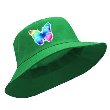 Imagem de Boné Chapéu Unissex Cata Borboleta Colorida Butterfly Ovo Bucket Hat V