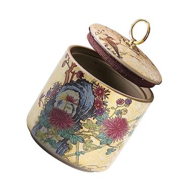 Imagem de OUNONA caixa de chá esmaltada potes de grãos de café caixa de armazenamento recipiente de cereais lata de armazenamento jarra de chá de cerâmica Comida Carrinho de chá corar