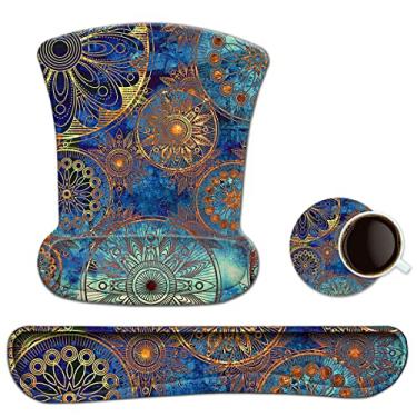 Imagem de ToLuLu Suporte de mouse pad de descanso de pulso para teclado, mouse pads ergonômicos de gel para computador, laptop, PC, confortável, durável, teclado, descansos de pulso para facilitar a digitação,