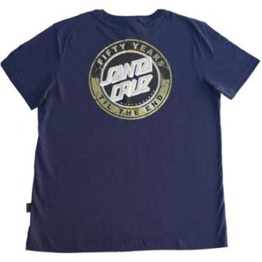 Imagem de Camiseta Santa Cruz 50 Anos Edição Limitada TTE DOT Azul - M-Masculino