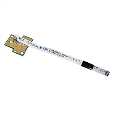 Imagem de Zahara Placa de botão liga/desliga com cabo de substituição para Dell Inspiron 15 3520 N5510 N5040 P81F N5050 M5040 M5050 / Vostro 1540 P18F 50.4IP04.204 MGE20121018