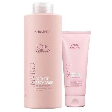 Imagem de Wella Invigo Blonde Recharge Kit Shampoo 1L + Condicionador 200ml
