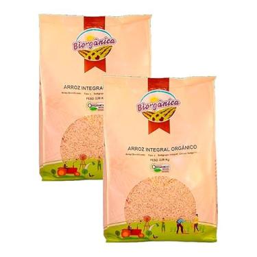 Imagem de Kit 2X: Arroz Agulhinha Integral Orgânico Biorgânica 2kg