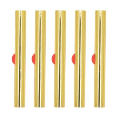 Imagem de Folha de Papel para Estampagem a Quente, 5 Rolos de Transferência de Calor, Faça você Mesmo, Artes e Ofícios para Papelaria, Pu, Pet, Comprimento, 15cm de Largura (GOLD)