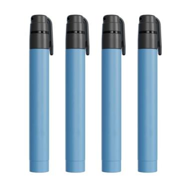 Imagem de 4pcs ao ar livre mini filtro de água palha sistema de filtragem de água portátil de emergência para acampamento caminhadas viagens