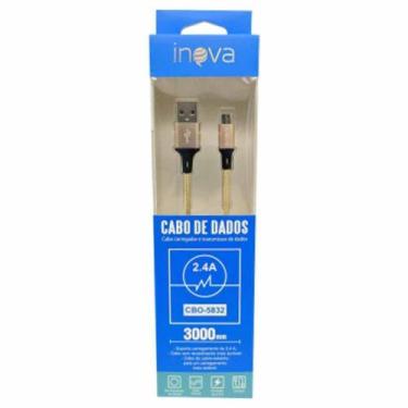 Imagem de Cabo micro usb nylon 2.4 (3m) 5832 / un / inova
