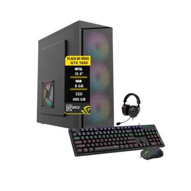 Imagem de Pc Gamer Intel Core I5 4 8GB Memoria Placa GTX1650 SSD480GB - AMORIM S