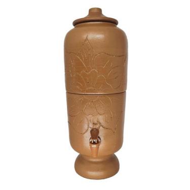 Imagem de Filtro de Barro Decorado Artesanal Filtrador Bebedouro - Meu Filtro de