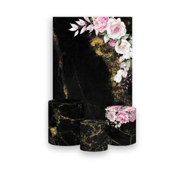 Imagem de Painel De Festa Vertical 1,50 x 2,20 + Trio De Capas Cilindro - Geomét