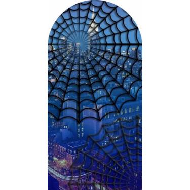 Imagem de Painel Sublimado Vertical Romano Teia de Aranha Prédios na Cidade - 08
