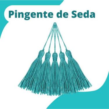 Imagem de Pingente De Seda Tassel - Franja - Verde Médio - Com 20 Unidades - Nyb