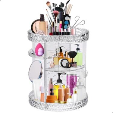 Imagem de Acrílico Store Organizador Giratório Diamond Transparente 28Cm