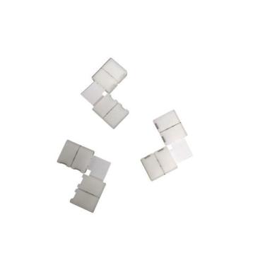 Imagem de Kit 3 Conectores Taschibra A47 90 L 2 Fios P/ Emenda De Fita Led Slim