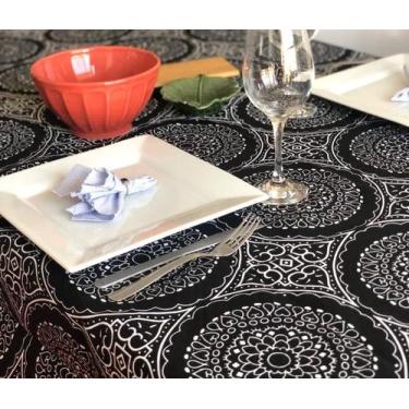 Imagem de Toalha de Mesa Wendy Redonda Ø140cm Preta - FASTLAR