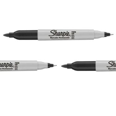 Imagem de Caneta Marcadora Permanente Ponta Dupla Sharpie, Preto