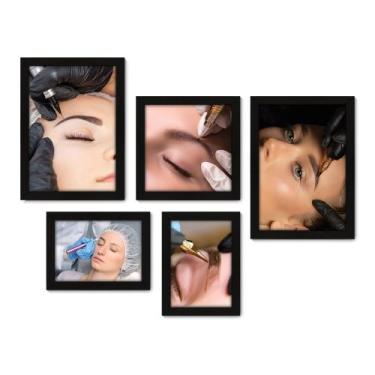 Imagem de Kit Com 5 Quadros Decorativos - Micropigmentação de Sobrancelhas - 292