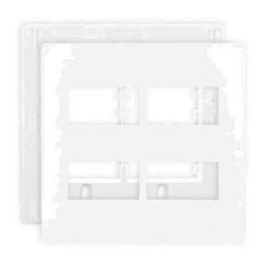 Imagem de Placa 4x4 C/ Suporte P/ 4 Módulos Branco Separados INFINITI 18091 - Ma