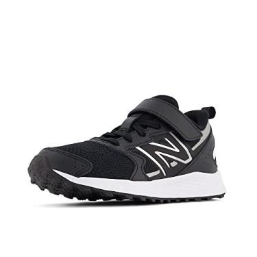 Imagem de New Balance Tênis de corrida infantil Fresh Foam 650 V1 Hook and Loop, Preto/prata metálica, 5 Toddler