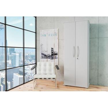 Imagem de Armário Multiuso Organizador 2 Portas c/ Chave Córdoba Primus -  Branc