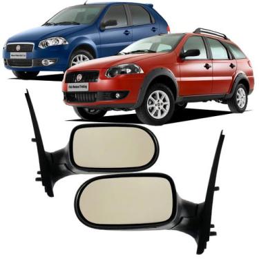 Imagem de Par Retrovisor Palio Siena Weekend 2008 2009 2010 4 Portas Fixo - CRL