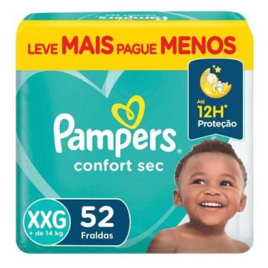 Imagem de Fralda Pampers Confort Sec Fortbag XXG com 52 unidades