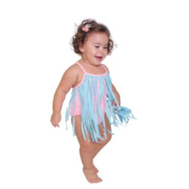 Imagem de Maiô infantil Encanto - Tirinhas - ECO&PLAY, Azul, 05 anos