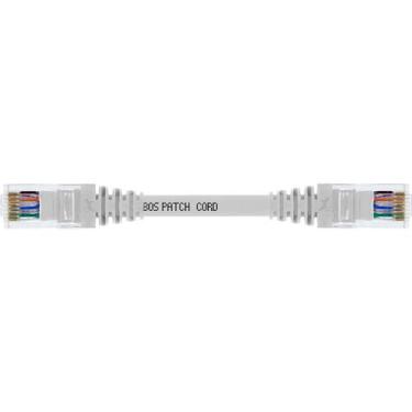 Imagem de Cabo De Rede 15 CM Patch Cord Cat6 UTP 100% Cobre Branco para Rack - C