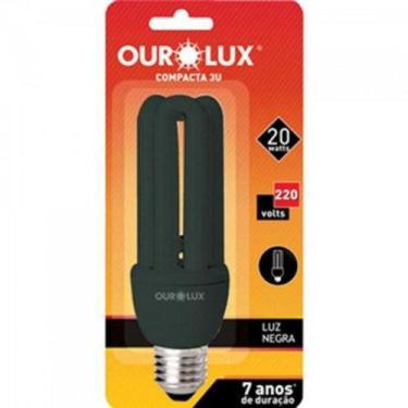 Imagem de Lampada Compacta LUZ Negra 3U 20W 220V Ourolux