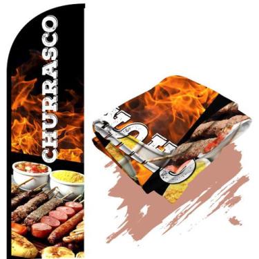 Imagem de Bandeira Para Wind Banner Dupla Face (só tecido) Churrasco - Fadrix