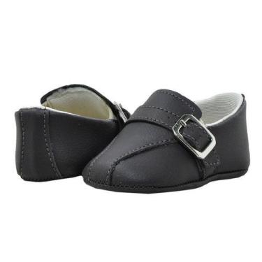 Imagem de Sapatinho de Bebê Bicho de Pé - Sapato Social Masculino com Fivela  - 