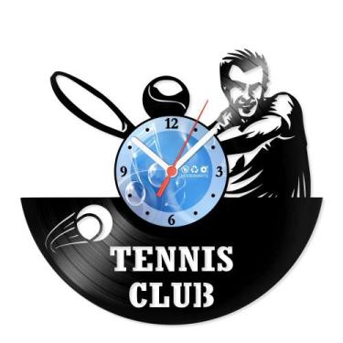 Imagem de Relógio De Parede Disco Vinil Esportes - Tennis Club - VES-133 - Moder