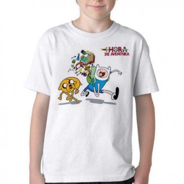 Imagem de Camiseta Infantil ou adulto  Adventure Time Jake Finn mochila Blusa Cr