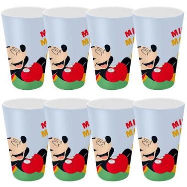 Imagem de Kit 8 Copos Festa Infantil Melamina Mickey Mouse Disney 300ml - Tuut -