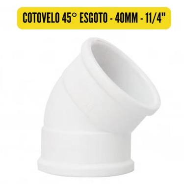 Imagem de Conexões de Esgoto 40mm 1 1/4 Branco/Cotovelo/Luva/Tee/Caps/Junção/Cot