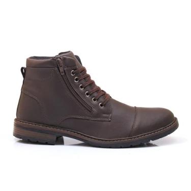 Imagem de Bota Coturno Masculina Com Zíper Barata Confortavel  Leve Macia Top 21