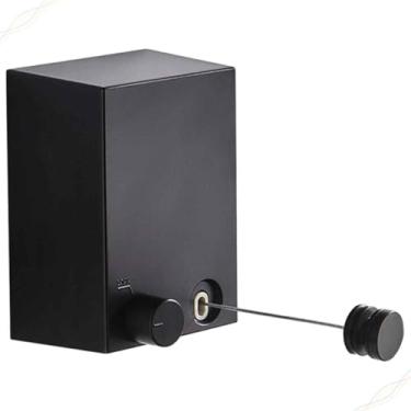 Imagem de Varal De Parede Retrátil 4,2 Metro Para Roupas Fio De Aço Inoxidável Suporta Até 20kg Recolhível (Preto)