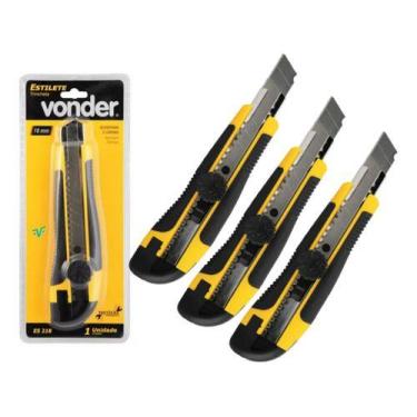 Imagem de Kit 3 estilete 18mm es218 - vonder - FREEDOM PARTS