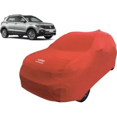 Imagem de Capa Para Cobrir Carro Volkswagen T-cross Tecido Helanca - Mz, Vermelh