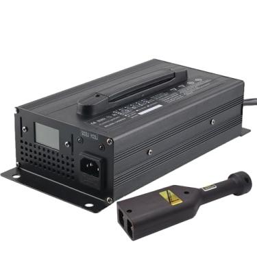 Imagem de Carregador de bateria de carrinho de golfe 36V 25AMP Carregador portátil de carrinho de golfe 36V Com tela LCD, Para carregamento de bateria de chumbo-ácido,36V 25A with D Style Plug