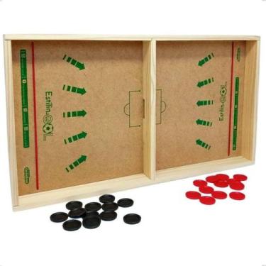 Imagem de Jogo Tabuleiro Brinquedo Infantil Futebol Estilingol Gol a Gol MDF Car